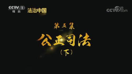 《法治中國(guó)》 第五集 公正司法（下）