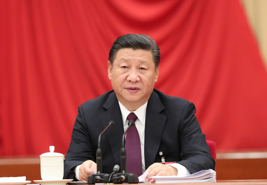 中國共產(chǎn)黨第十八屆中央委員會第七次全體會議，于2017年10月11日至14日在北京舉行。中央委員會總書記習(xí)近平作重要講話。新華社記者 馬占成 攝